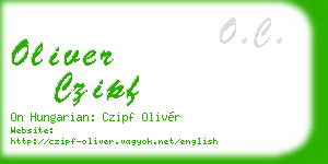 oliver czipf business card