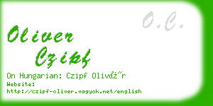 oliver czipf business card